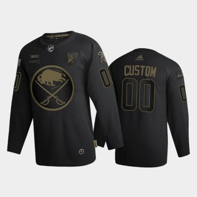 Buffalo Sabres Custom Men's Adidas 2020 Veterans Day Authentic NHL Jersey Black